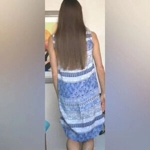 BeachLunchLounge Collection Paisley Mix Print Tank Dress Tassel Boho Festival